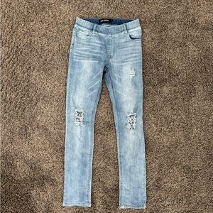 BEAU HUDSON Light Blue Distressed youth unisex Jeggings